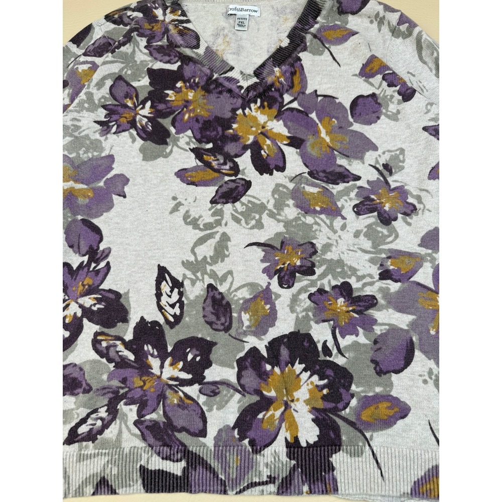 Floral Cottagecore Sweater Purple Botanical Grandpa Core Top